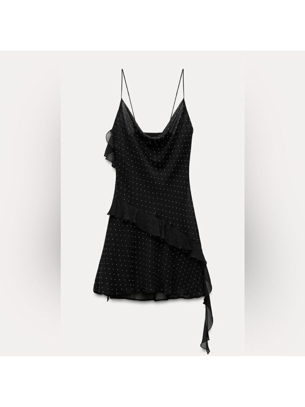 Zara Sparkly Ruffle Mini Dress - Picture 6 of 11